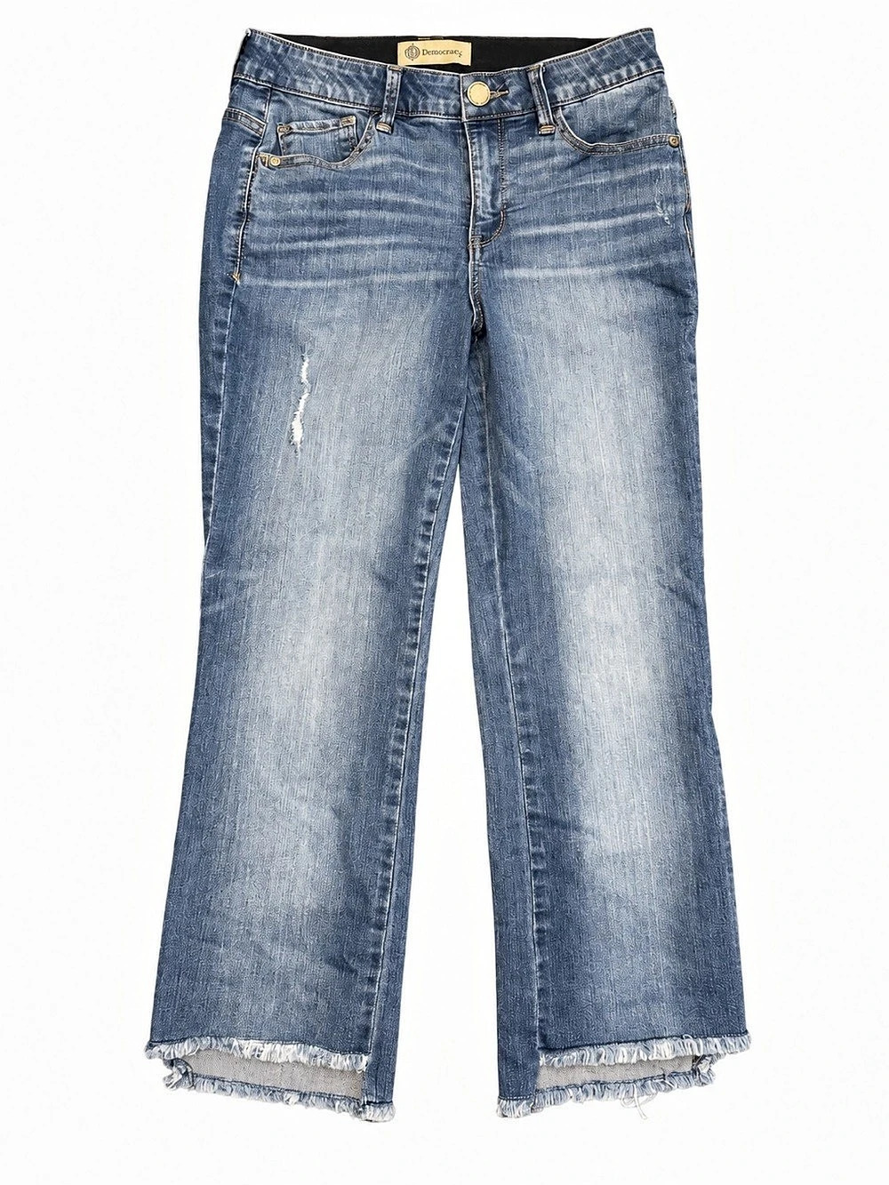 Democracy “Ab” Solution Size 8 Cropped Jeans with Raw Step Hem